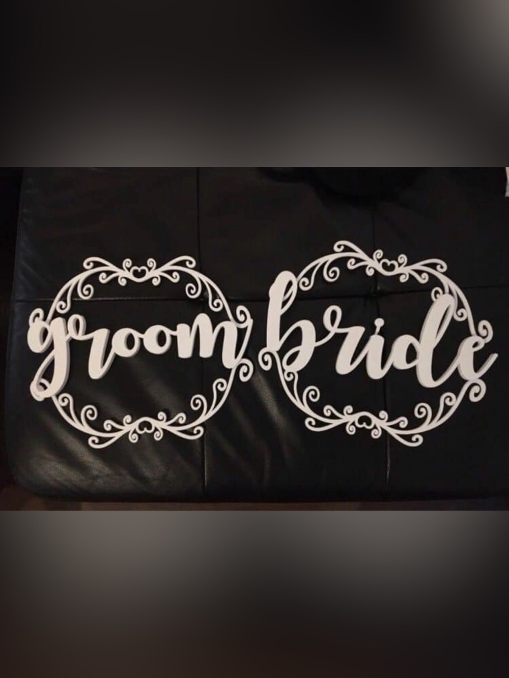 Bride & Groom Chair Signs